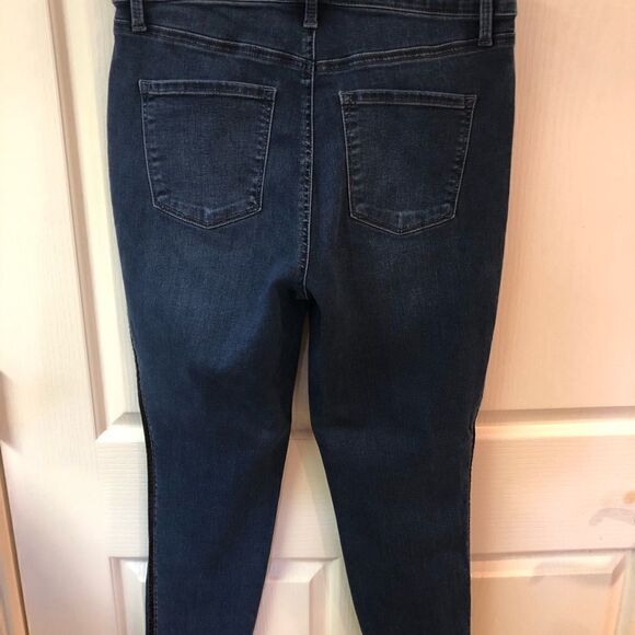 Talbots high waist ankle jeggings, with velvet stripe - Picture 2 of 4